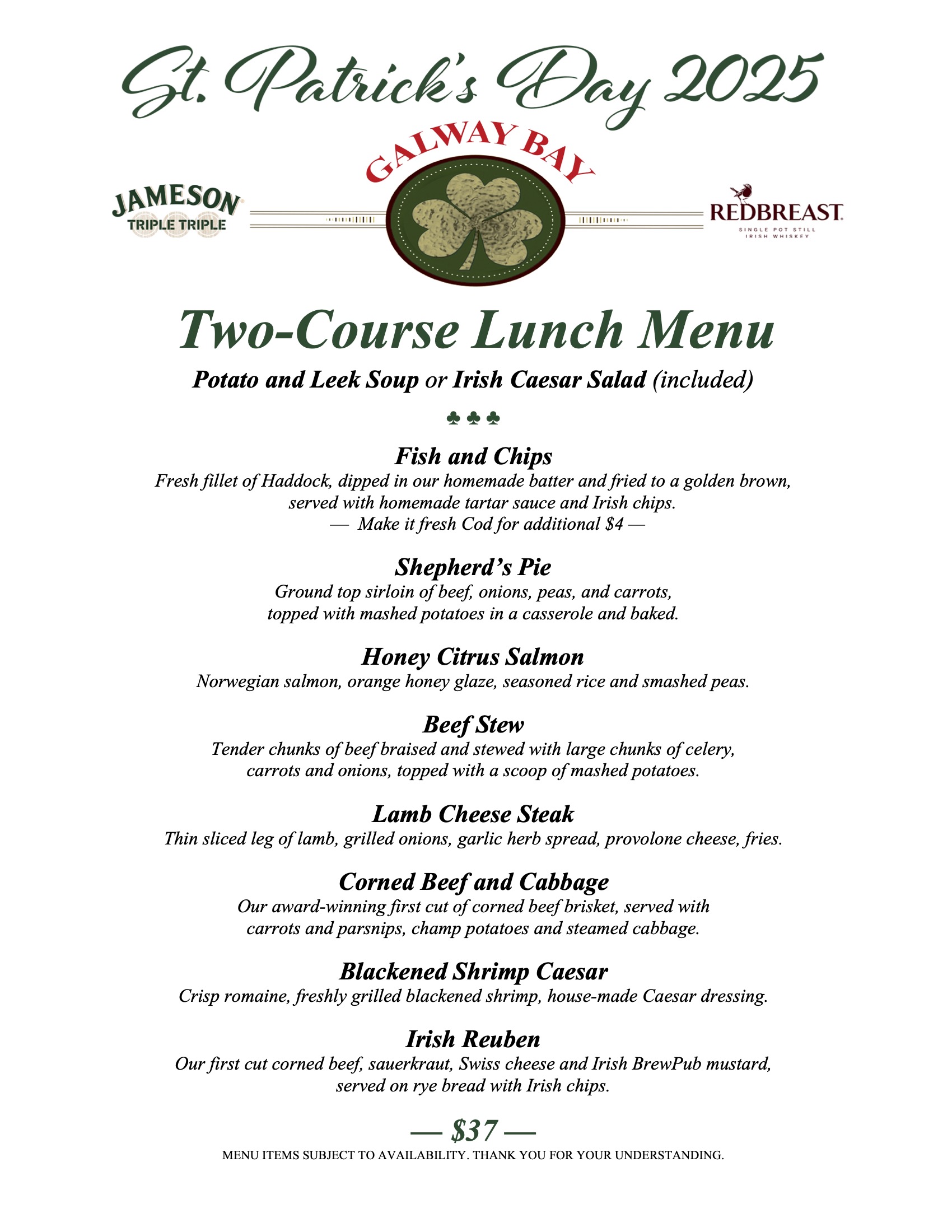 LunchMenu 2CourseGB StPats2025 LTR 030625